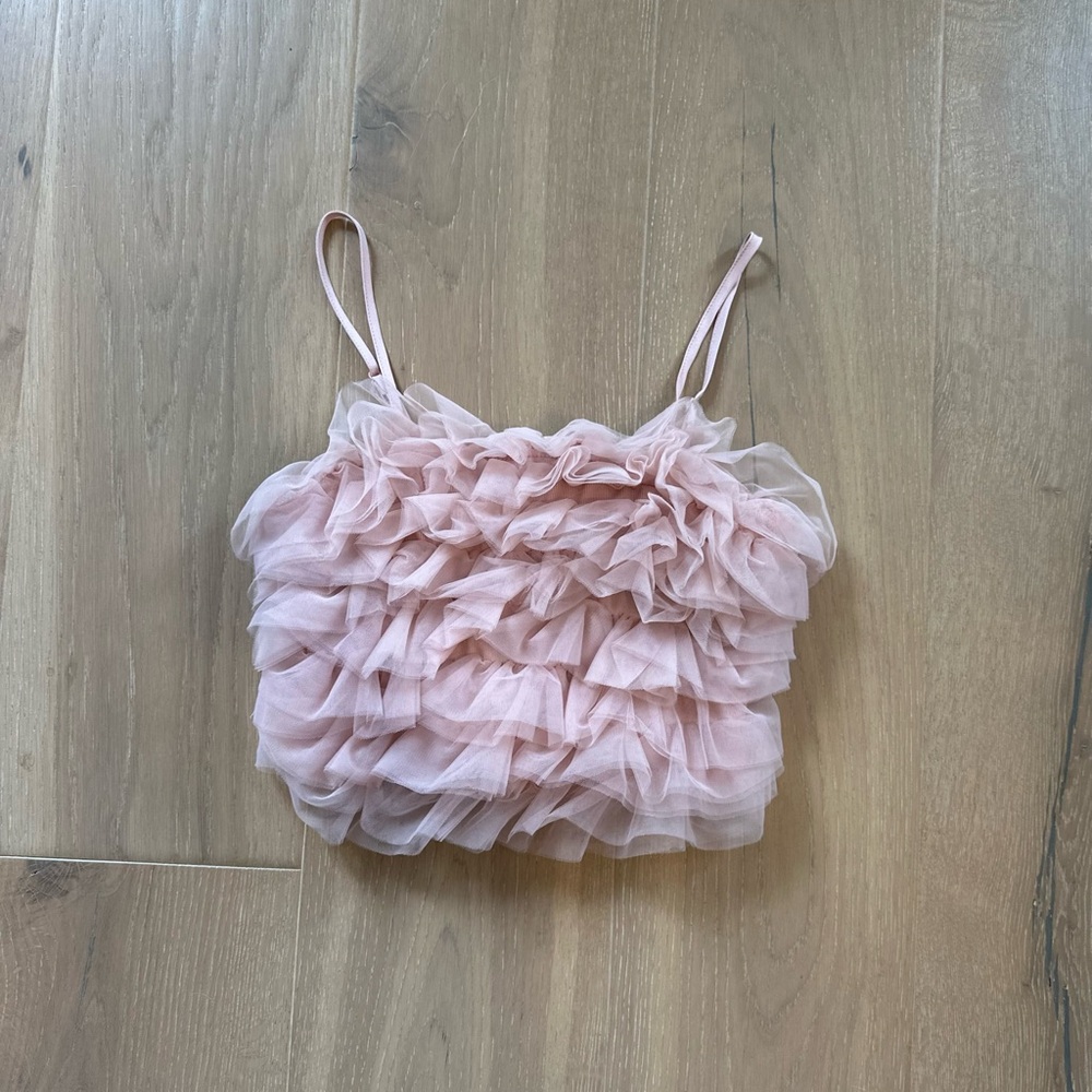 NWT cropped tulle tank XS